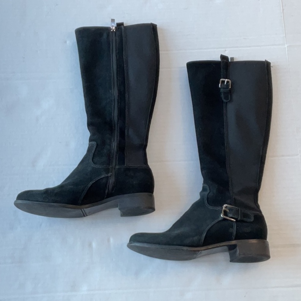 La Canadienne waterproof black suede knee high boot size 7.5 - Picture 3 of 8